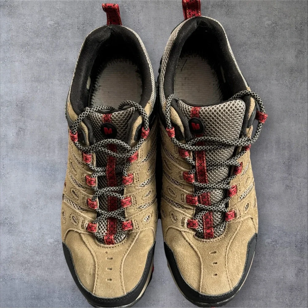 Merrell Crosslander 2 Hiking Shoes Y2K Men's 11 Brown Suede Mesh Low Top J034687